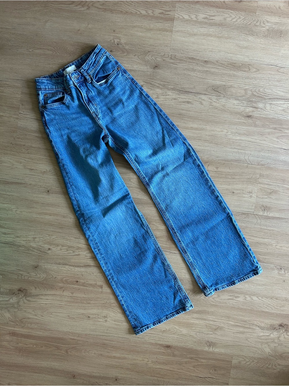 H&M high rise straight leg jeans